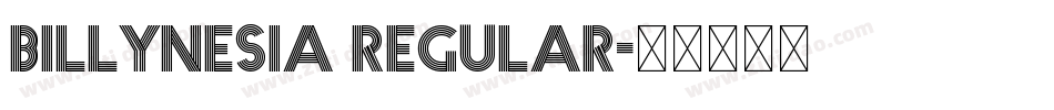 Billynesia Regular字体转换